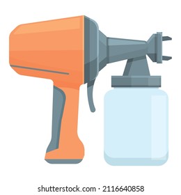 Vector de caricatura del icono del pulverizador. Disparo. Pintor de aire