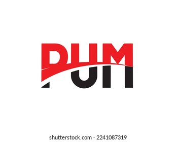 PUM Letter Initial Logo Design Vector Illustration