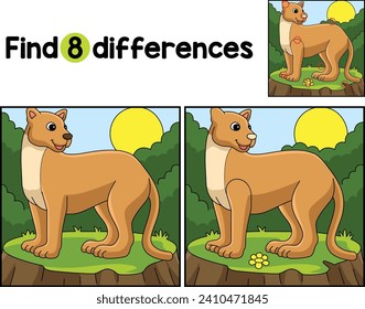 Puma Animal Find The Differences 