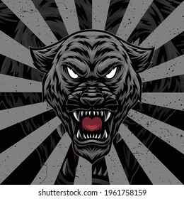 Puma artwork illustration mascot design
