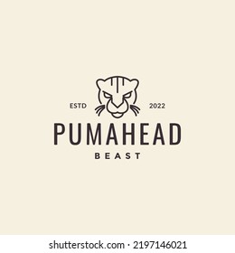 Puma Head Hipster Logo Design