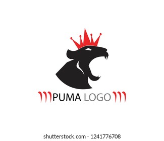 Puma head icon logo template 