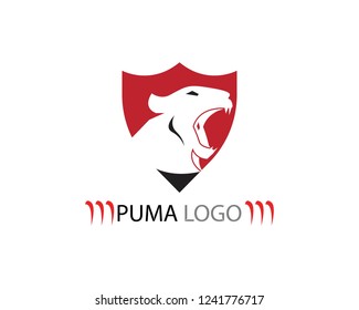 Puma head icon logo template 