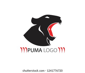 Puma head icon logo template 