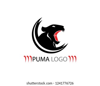 Puma head icon logo template 