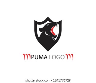 Puma head icon logo template 