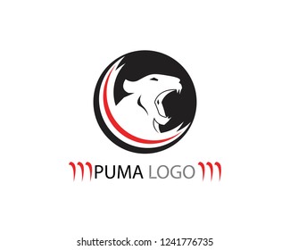 Puma head icon logo template 