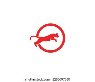 Puma head icon logo vector template