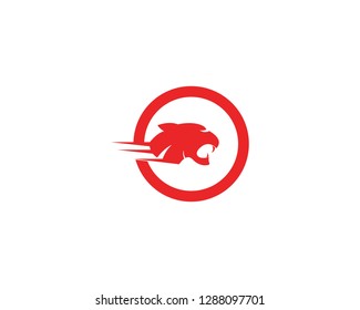 Puma head icon logo vector template