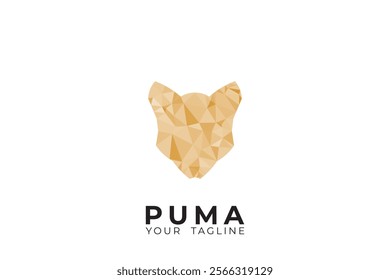 Puma head logo design, minimalist Puma head vector logo