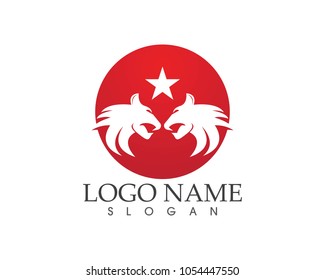 Puma head logo design vector illustration