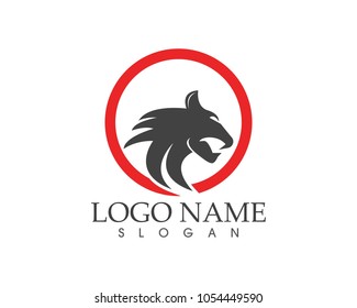 Puma head logo design vector illustration