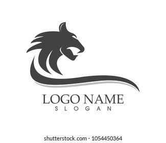 Puma head logo design vector illustration