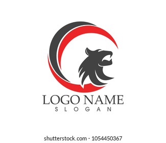 Puma head logo design vector illustration