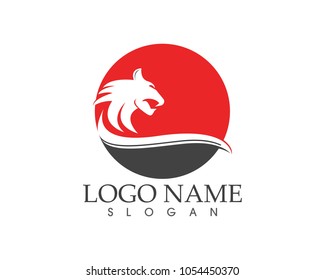 Puma head logo design vector illustration