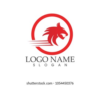 Puma head logo design vector illustration