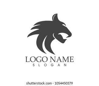 Puma head logo design vector illustration