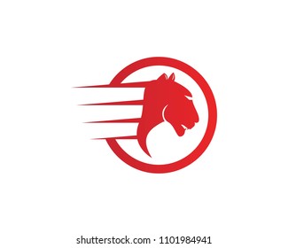 Puma head logo vector template