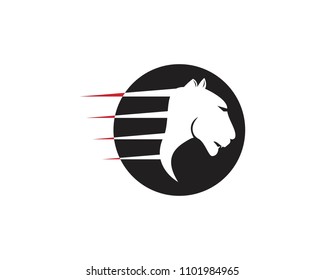 Puma head logo vector template
