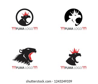 Puma icon logo template vector