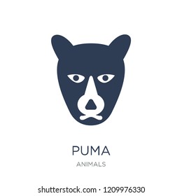 puma icon. Trendy flat vector puma icon on white background from animals collection, vector illustration can be use for web and mobile, eps10