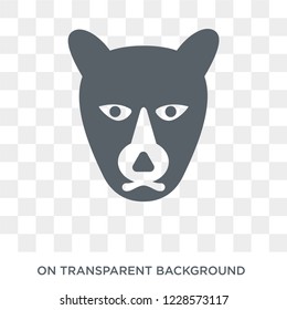 puma icon. Trendy flat vector puma icon on transparent background from animals collection. 