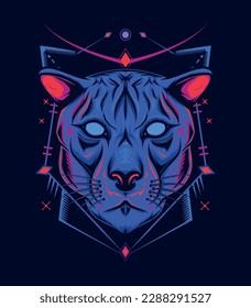 Puma Mascot Logo Premium Vektorgrafik