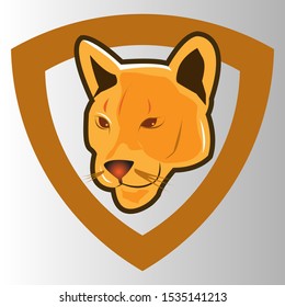 puma mascot logo vector.flat style design.simple template logo.puma icon illustration