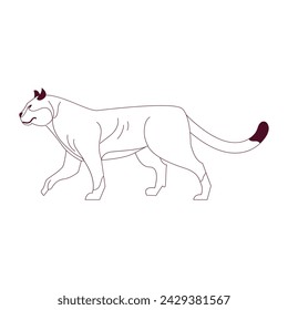 Puma Predator Animal Outline Illustration