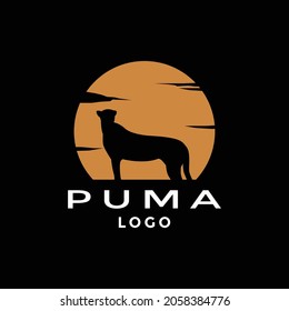 Puma Silhouette logo illustration in Sunset Outdoor Design Inspiration