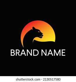 Puma Silhouette Logo Illustration In Sunset Outdoor Design