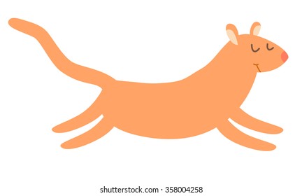 Puma. Vector illustration, isolate on white  background