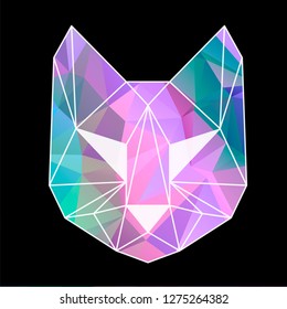 Puma.  Vector origami. Flat design. Low poly art