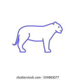 Puma web line icon.