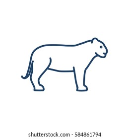 Puma web line icon.