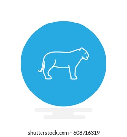 Puma web line icon.