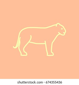 Puma web line icon.