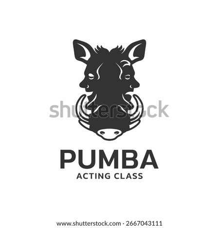 Pumba warthog with two face logo