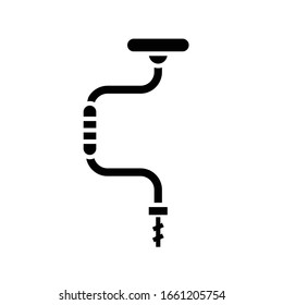 Pumbing pipe black icon, concept illustration, vector flat symbol, glyph sign.
