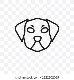 Pumi dog vector linear icon isolated on transparent background, Pumi dog transparency concept can be used for web and mobile