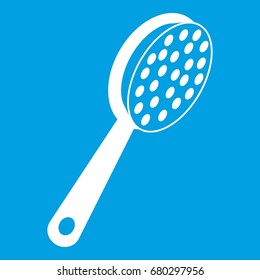 Pumice icon white isolated on blue background vector illustration