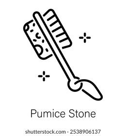 Pumice stone icon in outline style