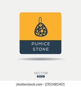 (Pumice stone) Icon, Vector sign.