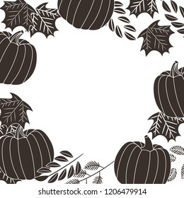 pumkin branch leaves natural pattern
