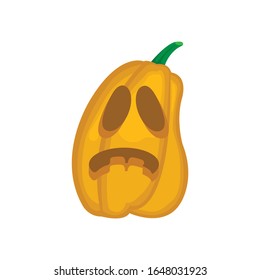 pumkin emoji simple illustration vector clip art