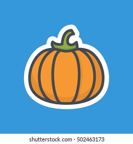 Pumkin Icon Food Vegetable Stickers