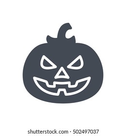 Pumkin Icon Halloween Solid silhouette