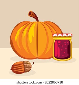 pumkin jam and acorn food