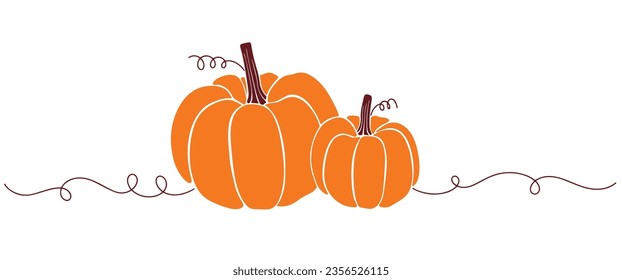 Pumkin line art vector illustration