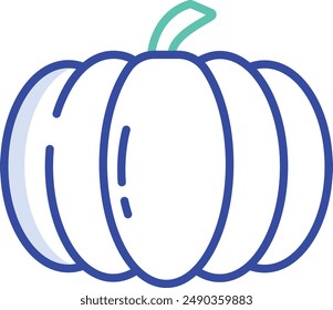 Pumkin outline color vector illustration